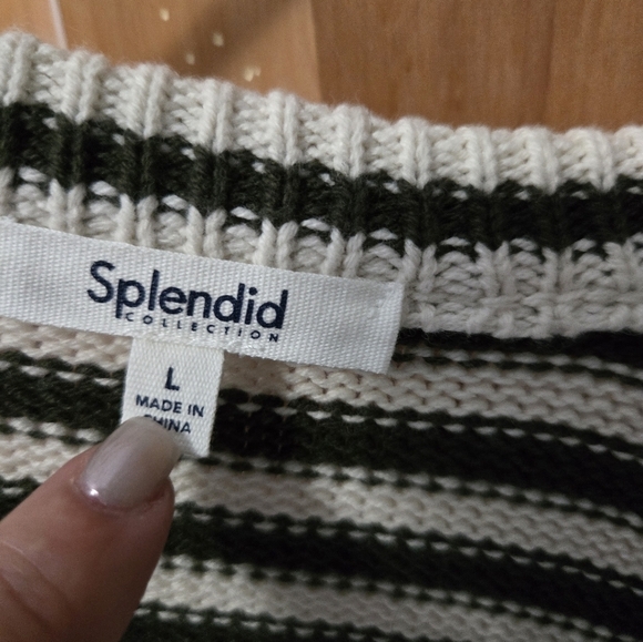 NWT SPLENDID Striped Lily Open Front Cardigan Women's - Picture 4 of 11